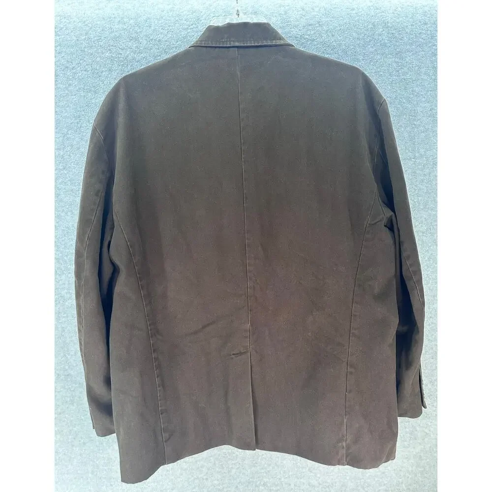 Old Navy Men's XXL Brown 100% Cotton Classic Tailored Sport Blazer Y2K Professor
